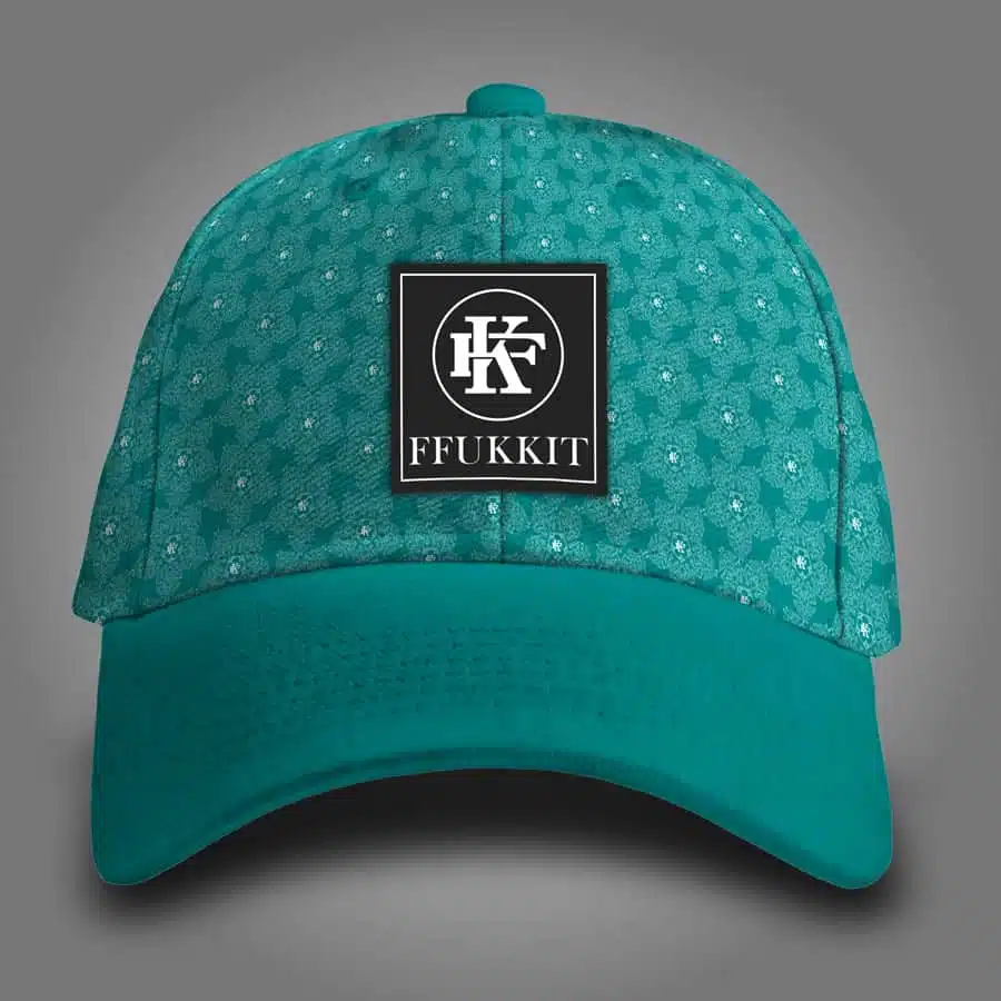 teal cap front -